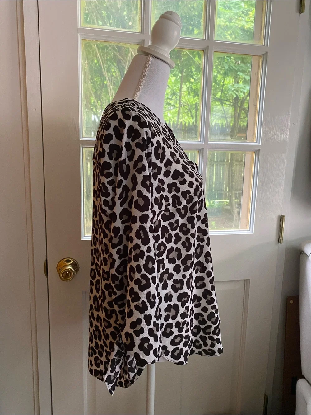 Michael Kors Leopard Print Top, Size Medium